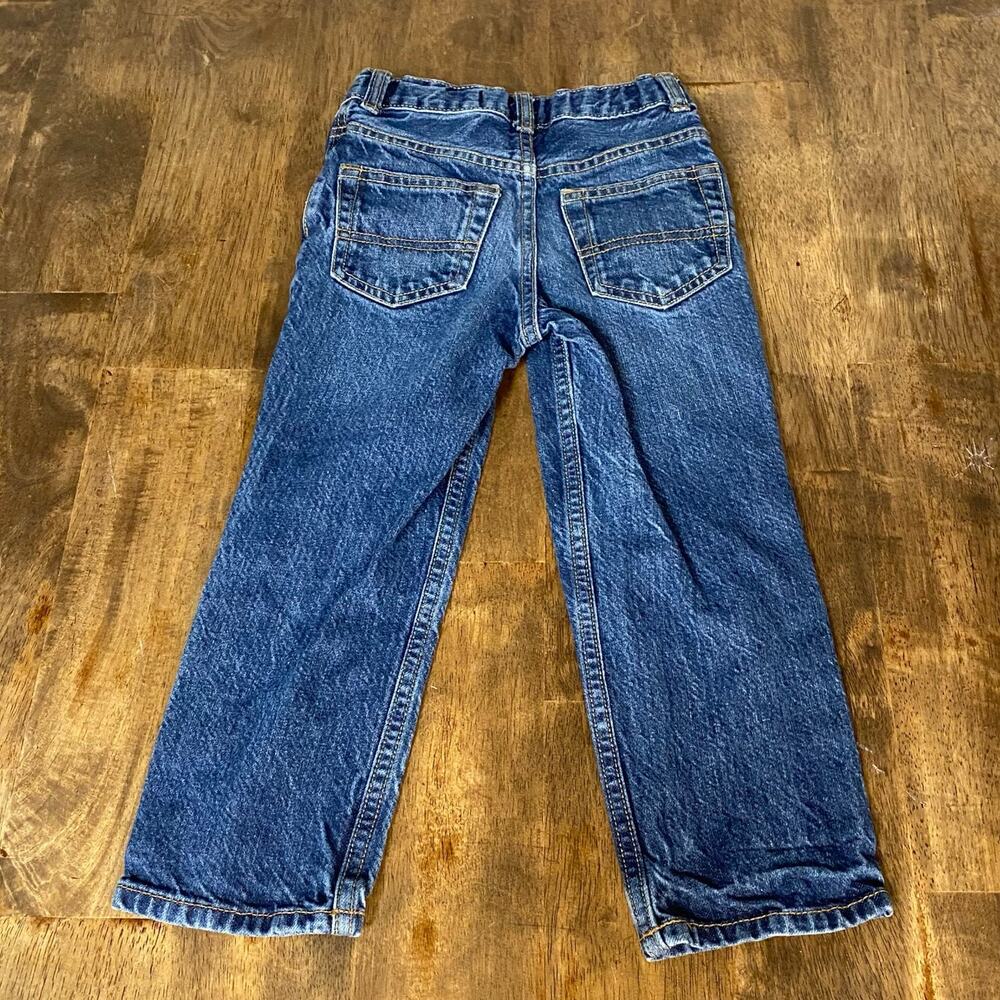 OshKosh B'gosh dark wash straight leg adjustable waist toddler jeans SIZE 4T - Picture 3 of 3